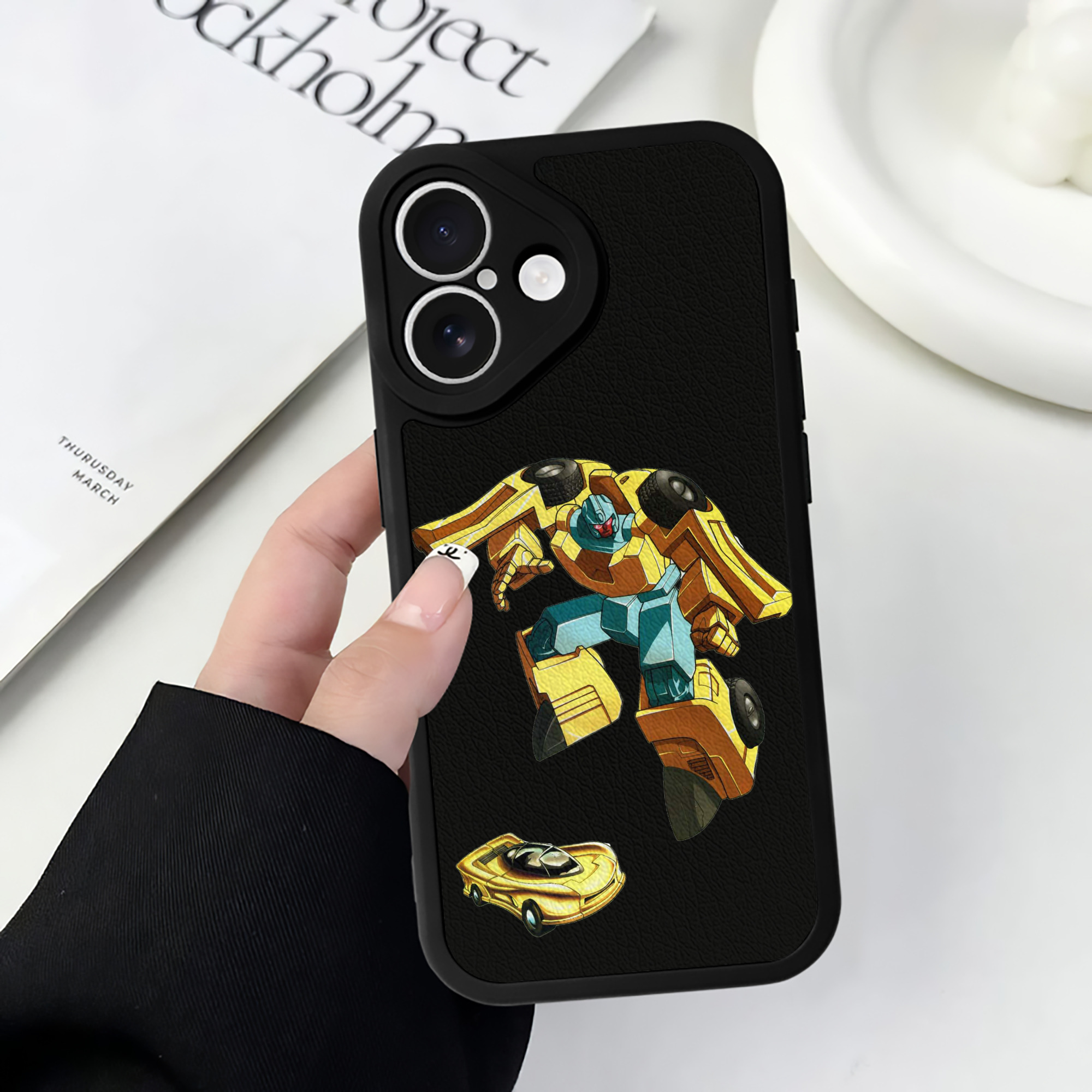（画像用）  【iPhone 16シリーズ対応】シリコンスマホケース（レザー調） 材質：シリコン